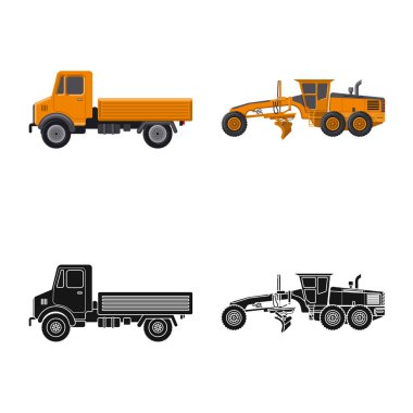 Yapı ve inşaat işareti vektör Illustration. Yapı ve makine hisse senedi vektör çizim topluluğu.