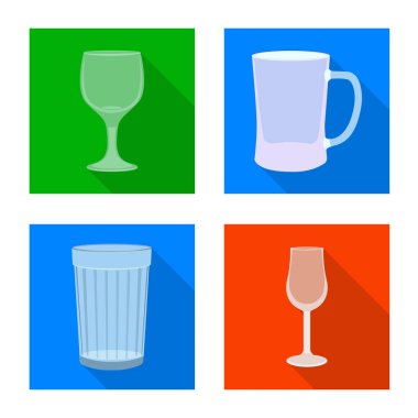 İçeceklerin vektör tasarımı ve restoran logosu. Stok lar için içecek seti ve kutlama vektör simgesi.