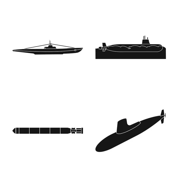 技术与舰队标志的孤立对象。技术集合和海军库存矢量图. — 图库矢量图片
