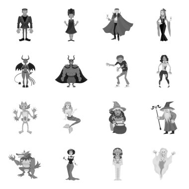 Şaşkınlık ve korku işareti vektör tasarımı. Şaşkınlık ve cehennem stok vektör illüstrasyon seti.