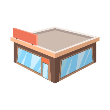 Dükkan ve giyim simgesiizole nesne. Mağaza ve pencere stok vektör illüstrasyon seti.