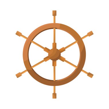 Tekerlek ve gemi simgesinin vektör tasarımı. Tekerlek ve navigasyon stok vektör illüstrasyon koleksiyonu.