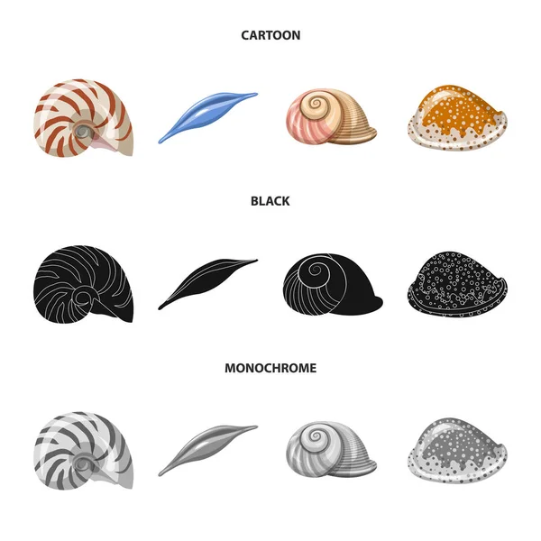 Vector ontwerp van pictogram dier en decoratie. Collectie van dier en Oceaan vector pictogram voor voorraad. — Stockvector