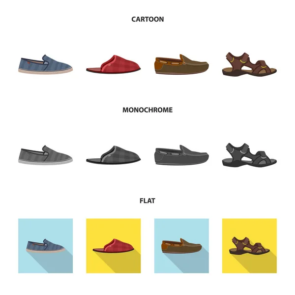 Vector design cipő és lábbeli logó. A cipő és láb tőzsdei szimbólum a web. — Stock Vector