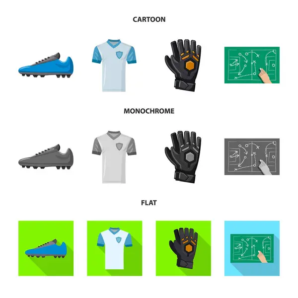 Vector illustration of soccer and gear symbol. Collection of soccer and tournament vector icon for stock. — Stock Vector