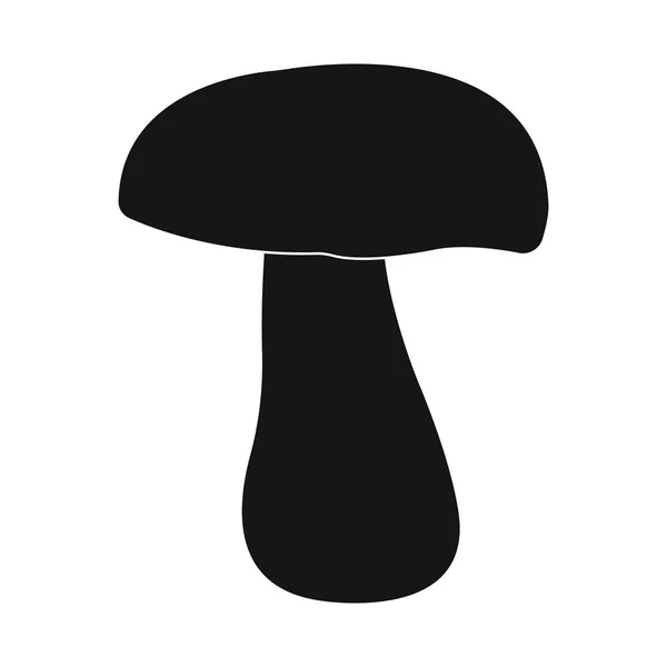 Illustrazione vettoriale dei funghi e logo sano. Set di illustrazione vettoriale di funghi e brodo bianco . — Vettoriale Stock