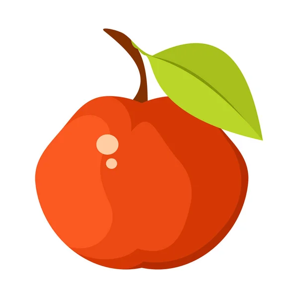 Vektor ilustrasi apel dan logo daun. Set ikon vektor apel dan jus untuk stok . - Stok Vektor
