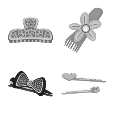 Kuaförlük ve hairclip simge vektör tasarımı. Güzellik ve moda stok vektör çizim topluluğu.
