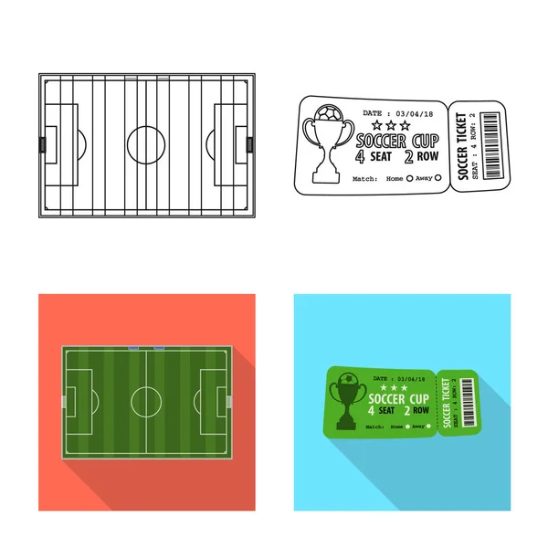 Vektor-Illustration von Fußball und Getriebesymbol. Set von Fußball und Turnier Aktien Vektor Illustration. — Stockvektor