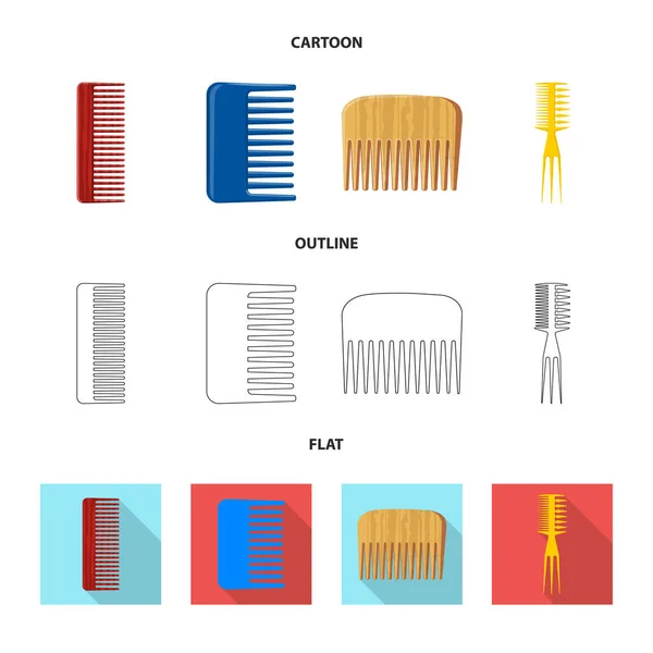 Projekt wektor znak pędzla i włosy. Kolekcja ikony wektor pędzla i szczotka do włosów na magazynie. — Wektor stockowy