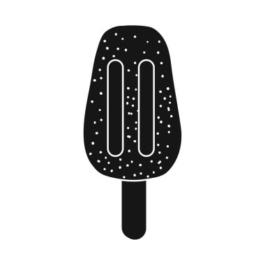 Tatlı ve buz logosu izole nesne. Tatlı ve soğuk stok vektör illüstrasyon seti.