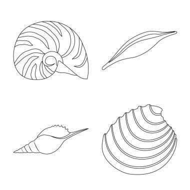 Egzotik ve deniz ürünleri işareti Vektör illüstrasyon. Egzotik ve sucul stok vektör illüstrasyon koleksiyonu.