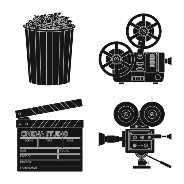 Vector illustratie van sessie-en weergave pictogram. Verzameling van het symbool voor sessie-en theater aandelen voor web. — Stockvector