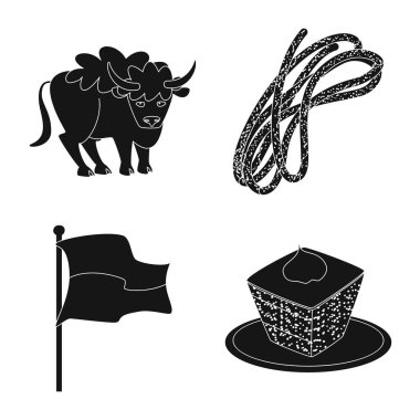 Miras ve simge sembolü izole nesne. Hisse senedi için miras ve seyahat vektör simgesikoleksiyonu.