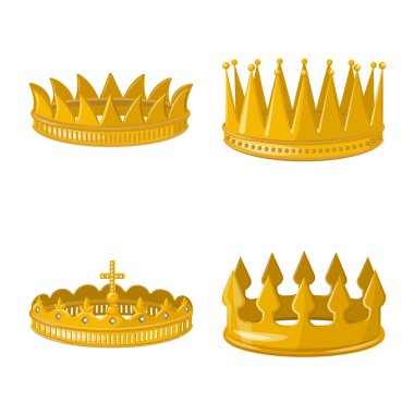 Monarşi ve altın sembolüizole nesne. Web için monarşi ve heraldic stok sembolü seti.