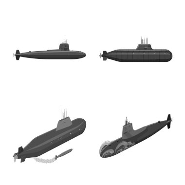 Ordu ve derin simge vektör tasarımı. Web için ordu ve nükleer stok sembolü seti.