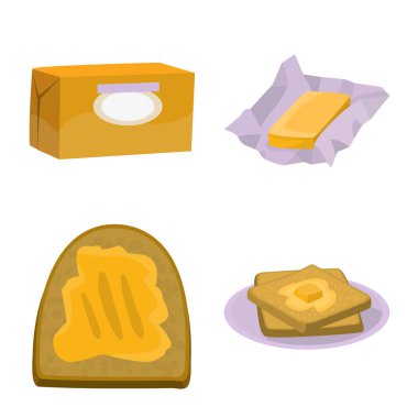 Gıda ve süt sembolü vektör illüstrasyon. Gıda ve kolesterol stok vektör illüstrasyon toplama.