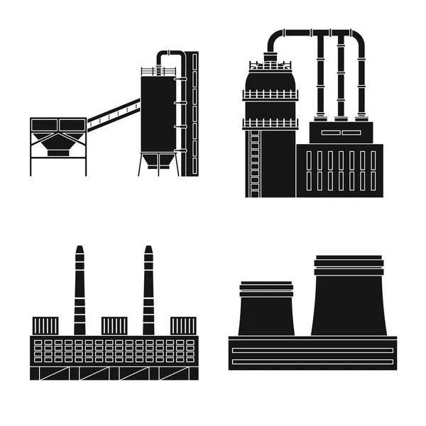 Ilustración vectorial del símbolo de la arquitectura y la tecnología. Conjunto de arquitectura y símbolo de stock de construcción para web . — Vector de stock