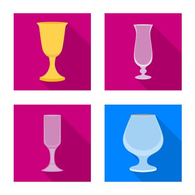 İçecekler ve restoran işareti izole nesne. Web için içecek ve kutlama stok sembolü seti.