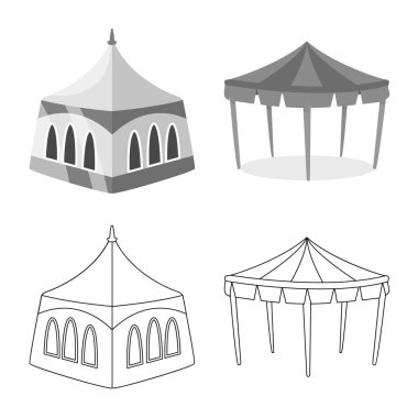 Çatı ve katlama sembolü vektör Illustration. Web için çatı ve mimari stok sembolü koleksiyonu.