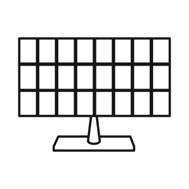 Güneş ve pil işareti vektör tasarımı. Stok için güneş ve eko vektör simgesi seti.