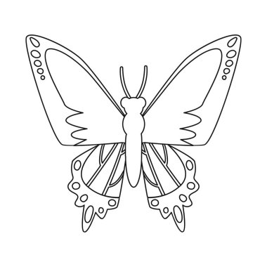 Kelebek ve tür simgesiizole nesne. Stok lar için kelebek ve uçan vektör simgesi seti.