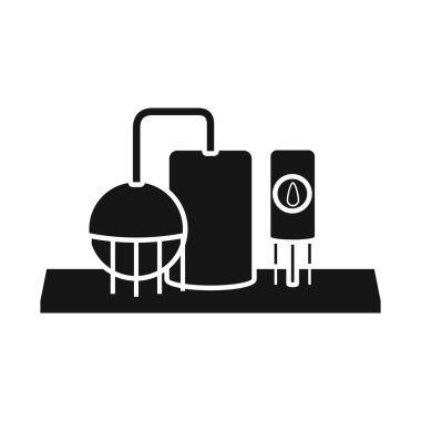 Bitki ve termal logo vektör tasarımı. Bitki ve eko stok vektör illüstrasyon seti.