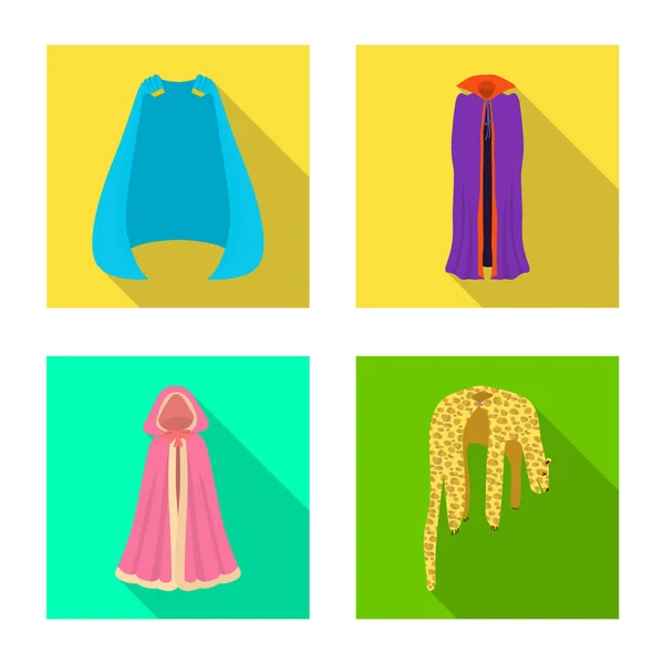 Diseño vectorial de material y símbolo de la ropa. Colección de material y prendas de vestir símbolo de tela . — Archivo Imágenes Vectoriales