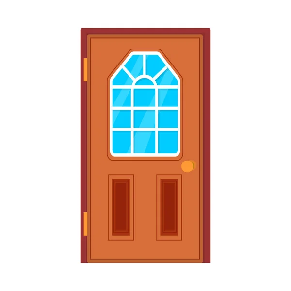 Az ajtó és az ajtókapu ikonjának vektorképe. Ajtó-és keretvektor illusztrációgyűjtemény. — Stock Vector