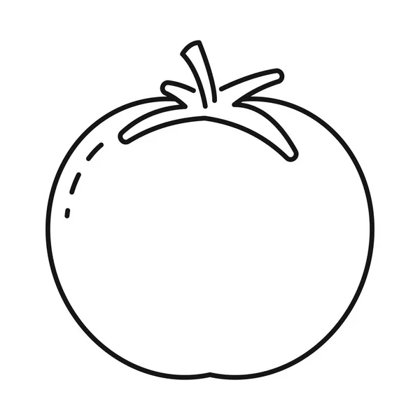 Oggetto isolato di pomodoro e logo rotondo. Raccolta di pomodoro e succosa illustrazione vettoriale stock . — Vettoriale Stock