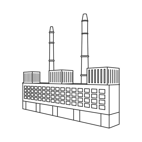 Illustrazione vettoriale dell'icona delle piante e dei prodotti. Raccolta di piante e ciminiere simbolo di riserva per il web . — Vettoriale Stock