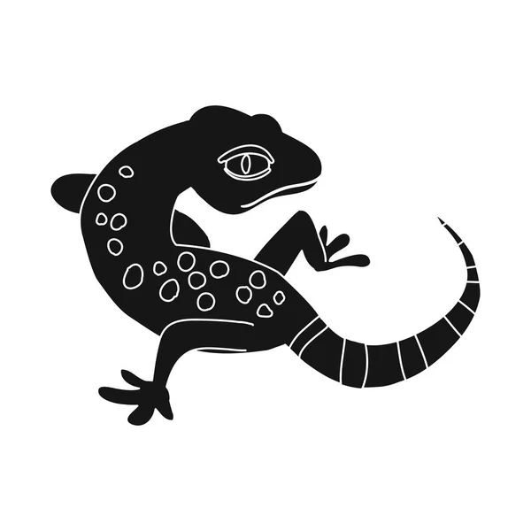 Векторная иллюстрация символа геккона и ящерицы. Набор гекконов и милый векторный значок на складе . — стоковый вектор