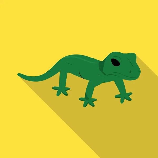 Objeto aislado de lagarto y signo verde. Colección de lagarto y símbolo de stock para colorear para la web . — Vector de stock