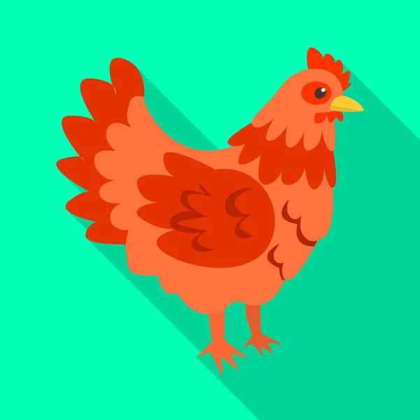 母鸡和动物符号的矢量插图。一套母鸡和肉库存矢量图. — 图库矢量图片