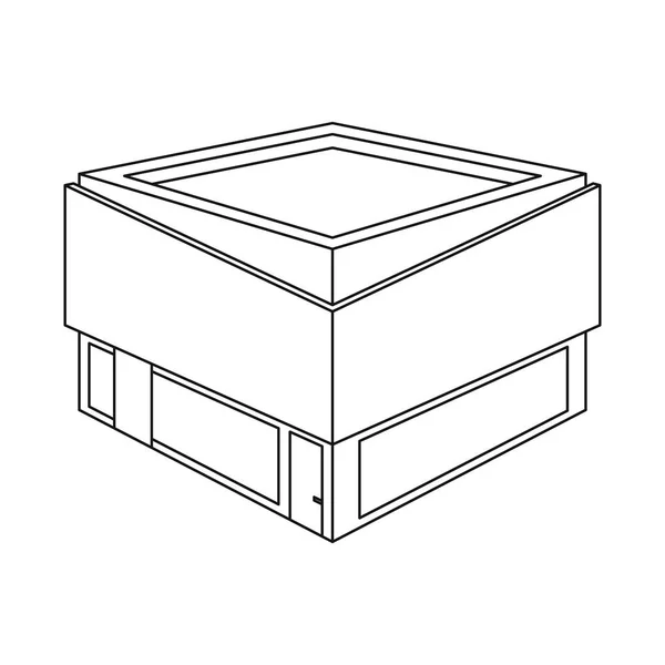 Isoliertes Objekt des Marktes und der Einzelhandelsikone. Abbildung des Markt- und Fassadenaktienvektors. — Stockvektor