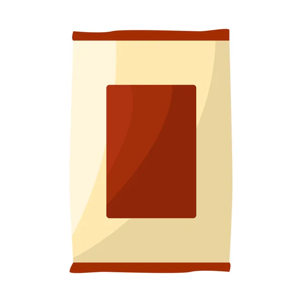 Diseño vectorial de paquete y signo de comida. Colección de paquete y producto símbolo de stock para web . — Vector de stock