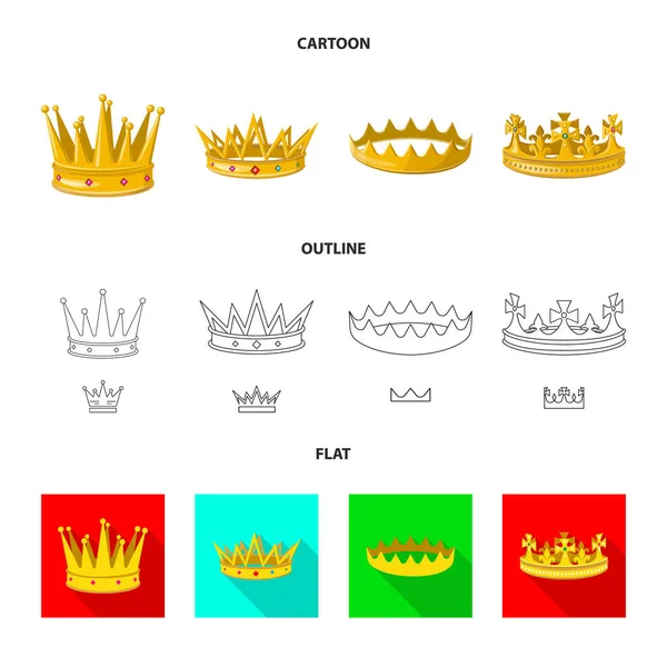 Vector design a középkori és a nemesség logót. A középkori gyűjtemény és a monarchia tőzsdei szimbólum a web. — Stock Vector