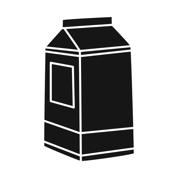 Objeto aislado de la leche y el logotipo de la caja. Colección de leche y paquete vector icono para stock . — Archivo Imágenes Vectoriales