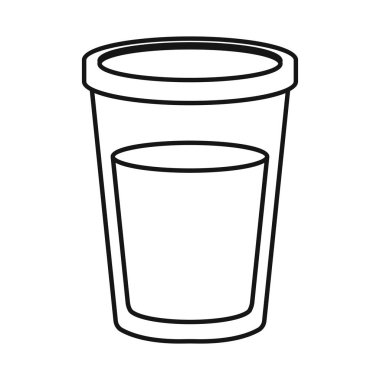 Cam ve süt logosu izole nesne. Stok için cam ve saydam vektör simgesinin toplanması.