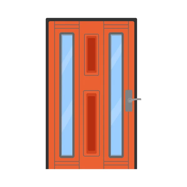 문 및 프레임 로고의 벡터 그림입니다. 재고에 대한 문 및 잠금 벡터 아이콘 세트. — 스톡 벡터