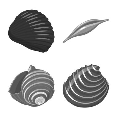 Akvaryum ve su sembolü izole nesne. Web için akvaryum ve dekorasyon stok sembolü seti.