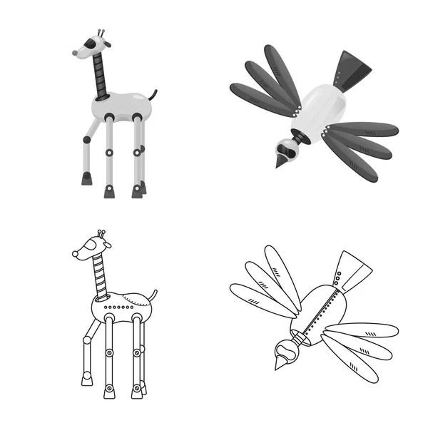 장난감과 과학 아이콘의 고립 된 개체입니다. 장난감 및 장난감 스톡 벡터 일러스트. — 스톡 벡터