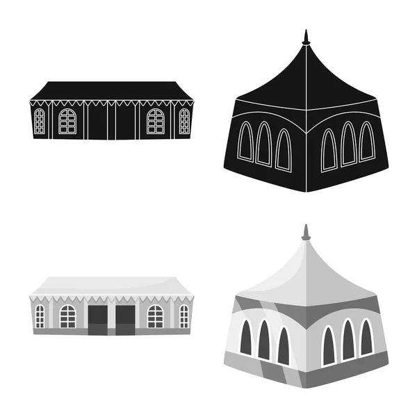Изолированный объект крыши и складной значок. Коллекция крыши и архитектурного инвентаря. — стоковый вектор
