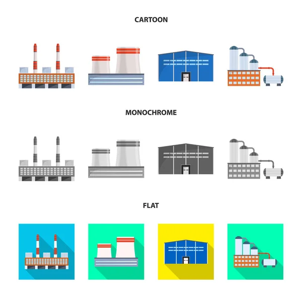 Illustrazione vettoriale dell'icona di produzione e struttura. Raccolta di icone vettoriali di produzione e tecnologia per stock . — Vettoriale Stock