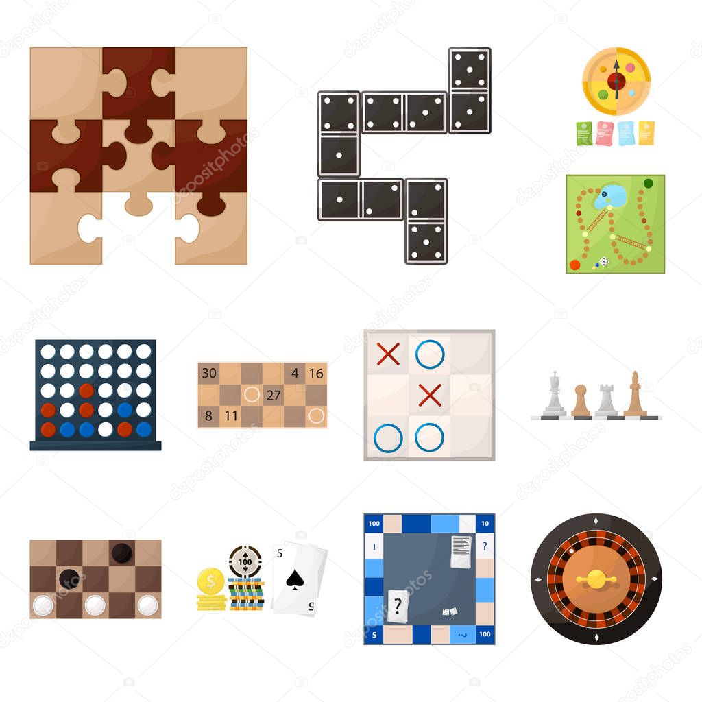 Vector design of gambling and concept icon. Set of gambling and jackpot vector icon for stock.