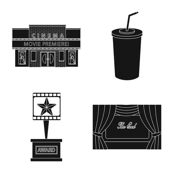 Ilustración vectorial del logotipo de sesión y visualización. Colección de sesión y vector de teatro icono para stock . — Vector de stock