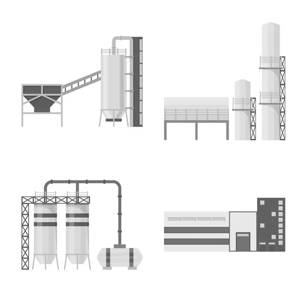 Objeto aislado de producción y signo de estructura. Colección de producción y tecnología stock vector ilustración . — Archivo Imágenes Vectoriales