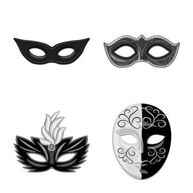 Venezia ve festival sembolü izole nesne. Web için Venezia ve kutlama stok sembolü koleksiyonu.