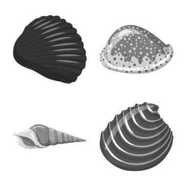 Akvaryum ve su işareti izole nesne. Web için akvaryum ve dekorasyon stok sembolü koleksiyonu.