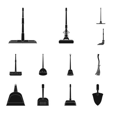 Vektör Illustration hizmet ve yıkama işareti. Servis ve ev işi stok vektör çizim koleksiyonu.